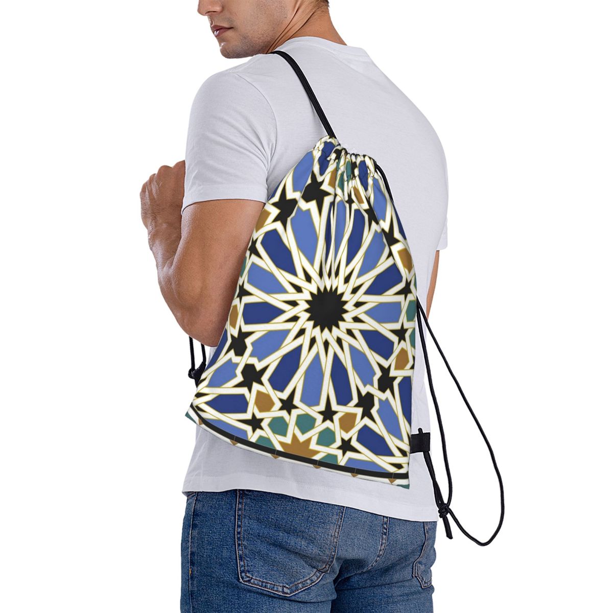 Tile Bag Drawstring - Zaini Arabi I Multifunzione con Coulisse,