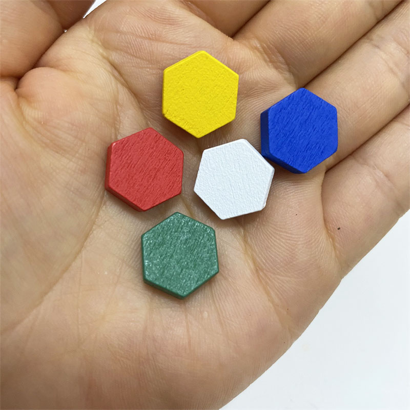 Board Game Verdant - 50 pezzi in legno prisma esagonale