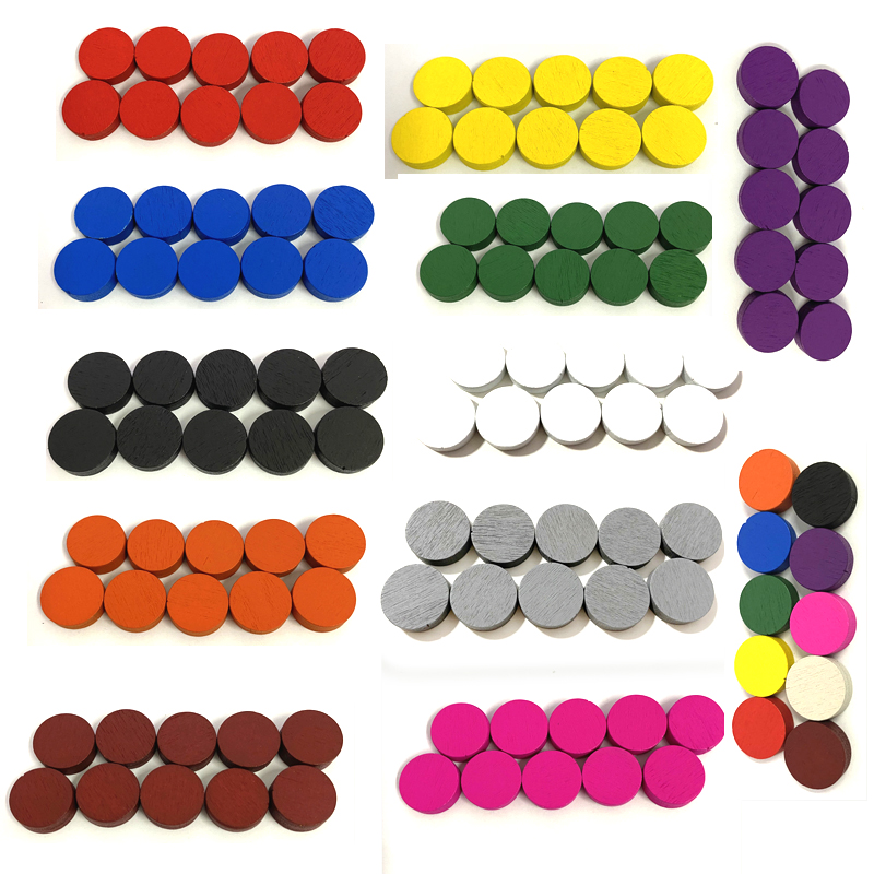 Board Game Illustration - 50 pezzi 15*5MM 11 colori dischi