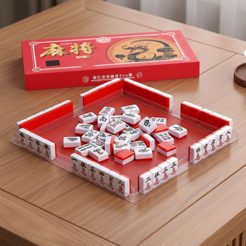 Board Game Box - Set da viaggio portatile mini Mahjong,