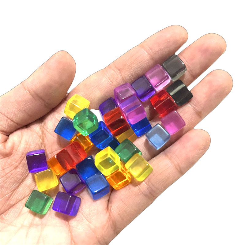 Board Game Illustration - 100 pz/set 8mm Trasparente Cubo Dadi