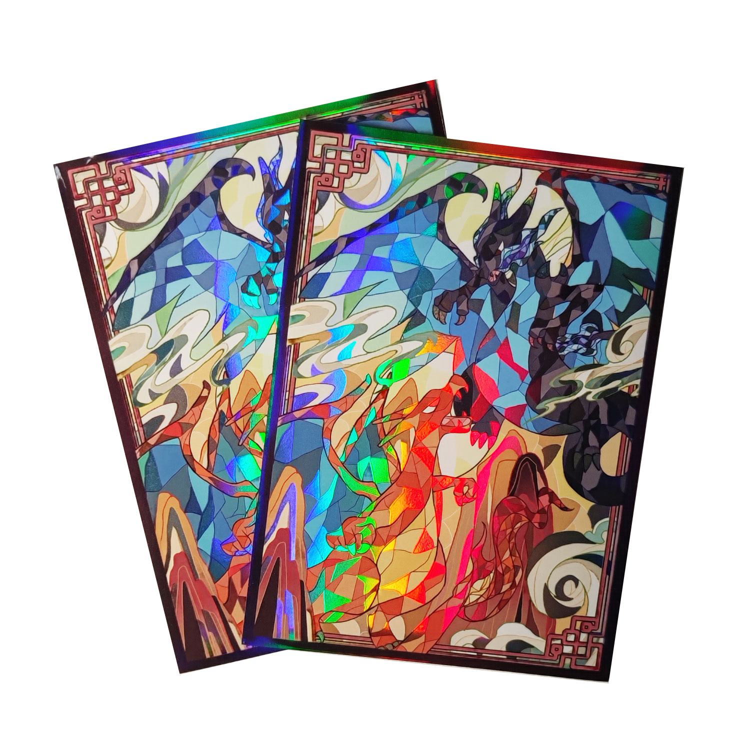 Board Game Illustration - 60ct Holo Buste per carte 66x91mm