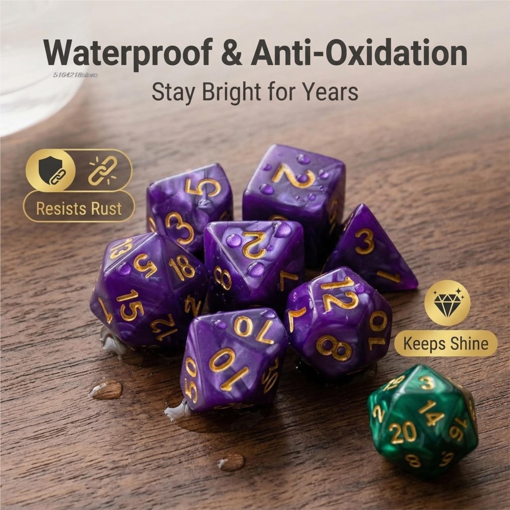 Board Game Verdant - Set di 7 Dadi Poliedrici a