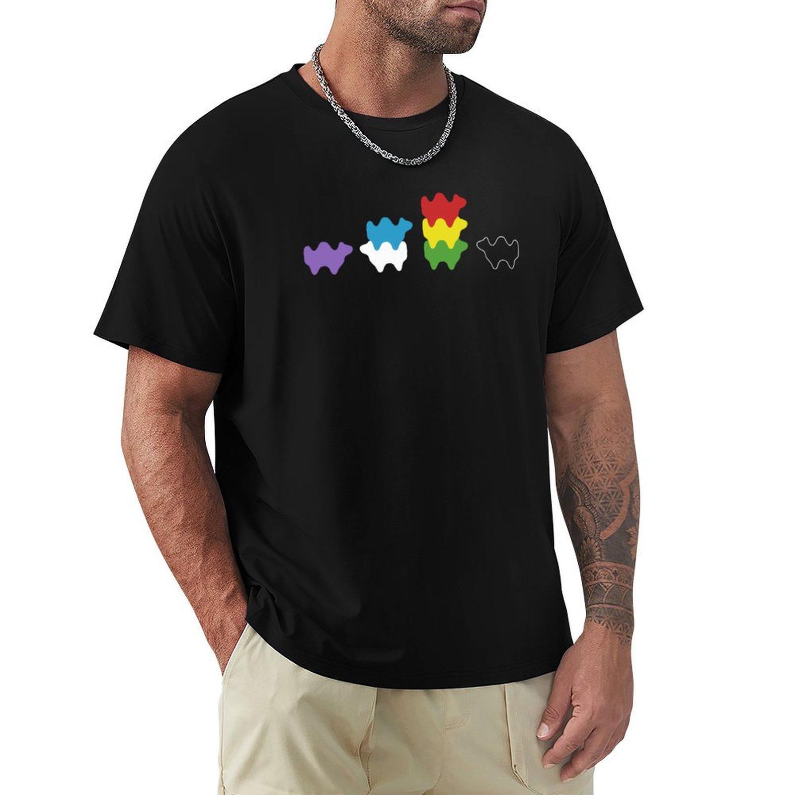 Board Game Camel Up - T-Shirt con Motivo dei Pezzi del