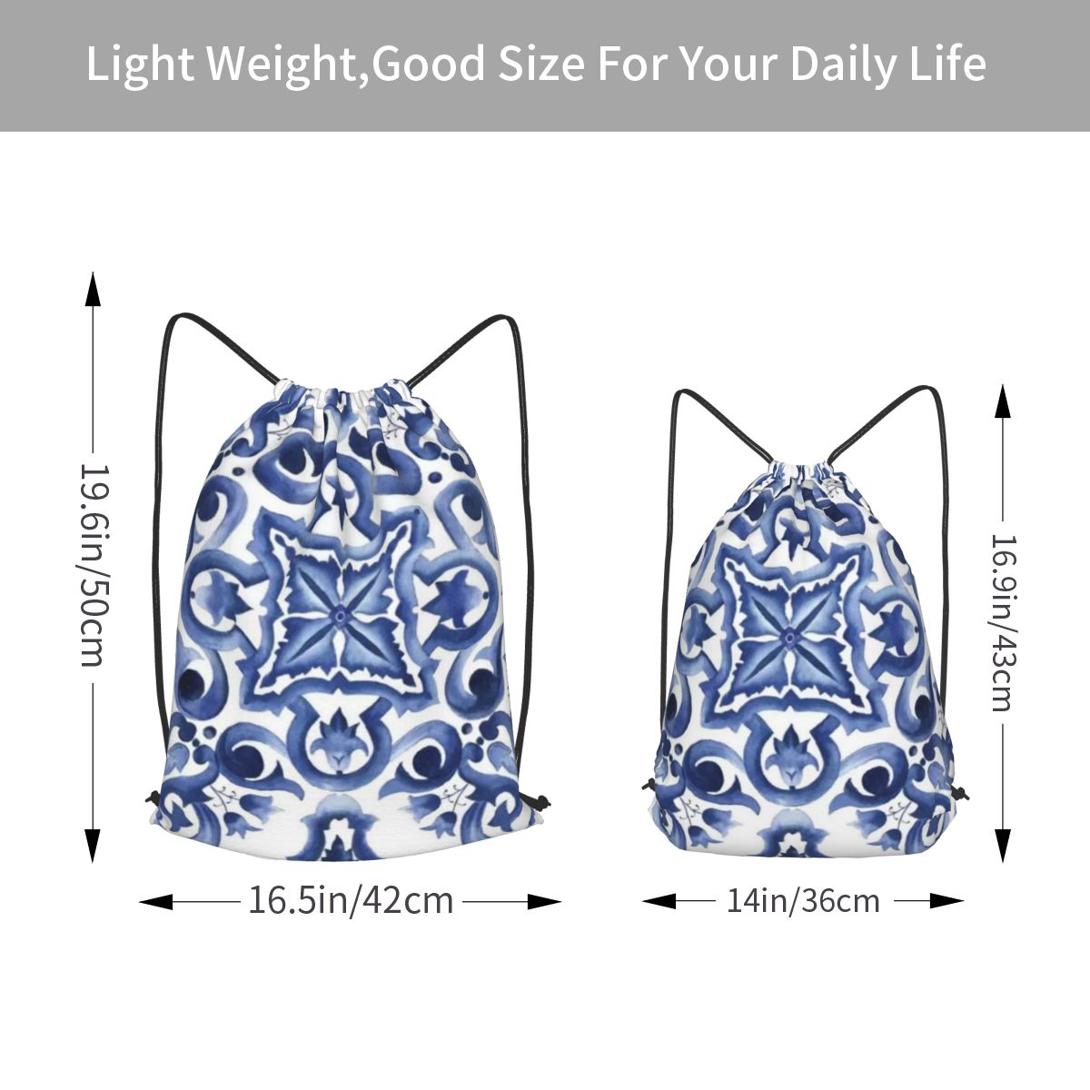 Zaini con motivo floreale orna - Tile Bag Drawstring recensione e prezzo