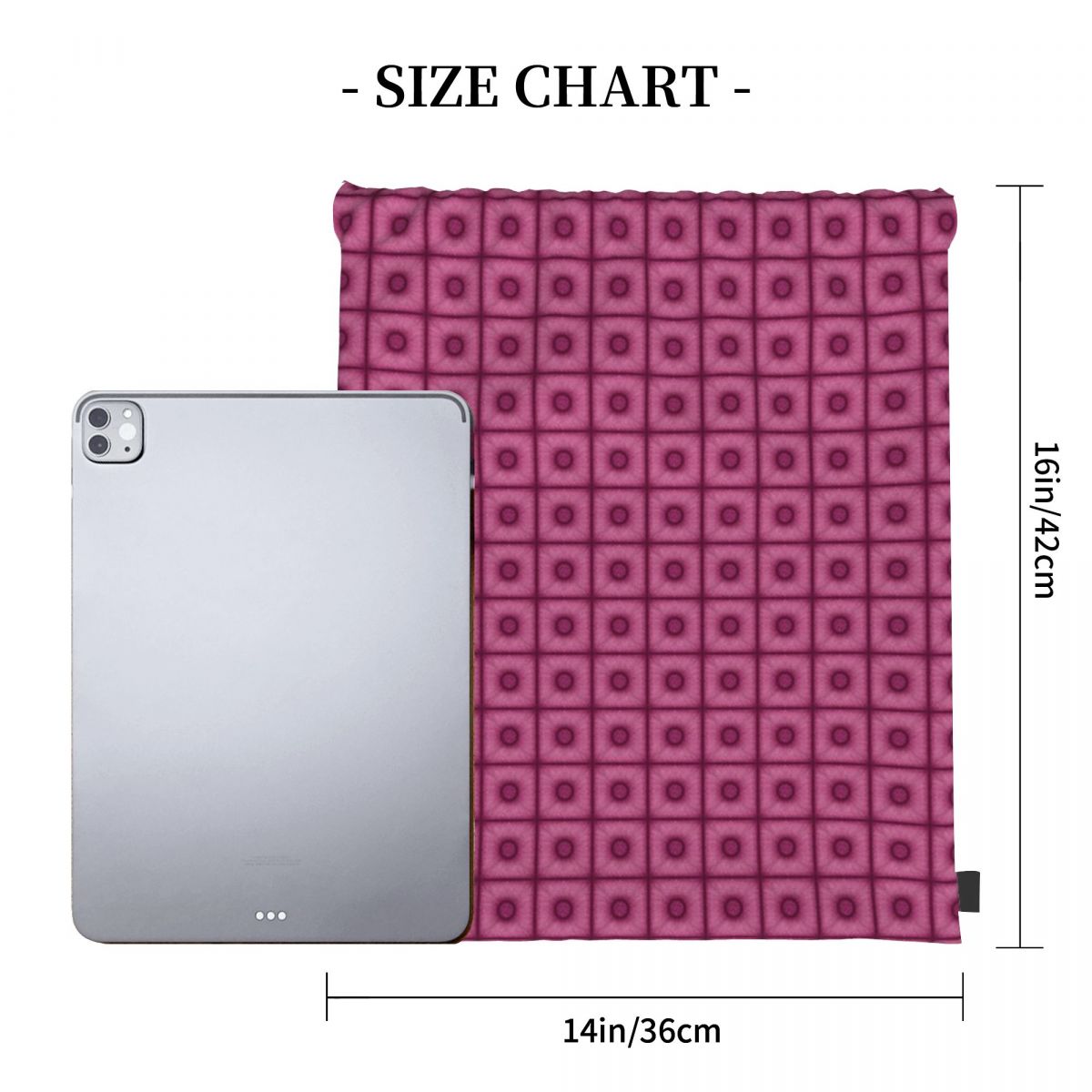 Zaini Poof Tile In Cherry Colo - Tile Bag Drawstring recensione e prezzo