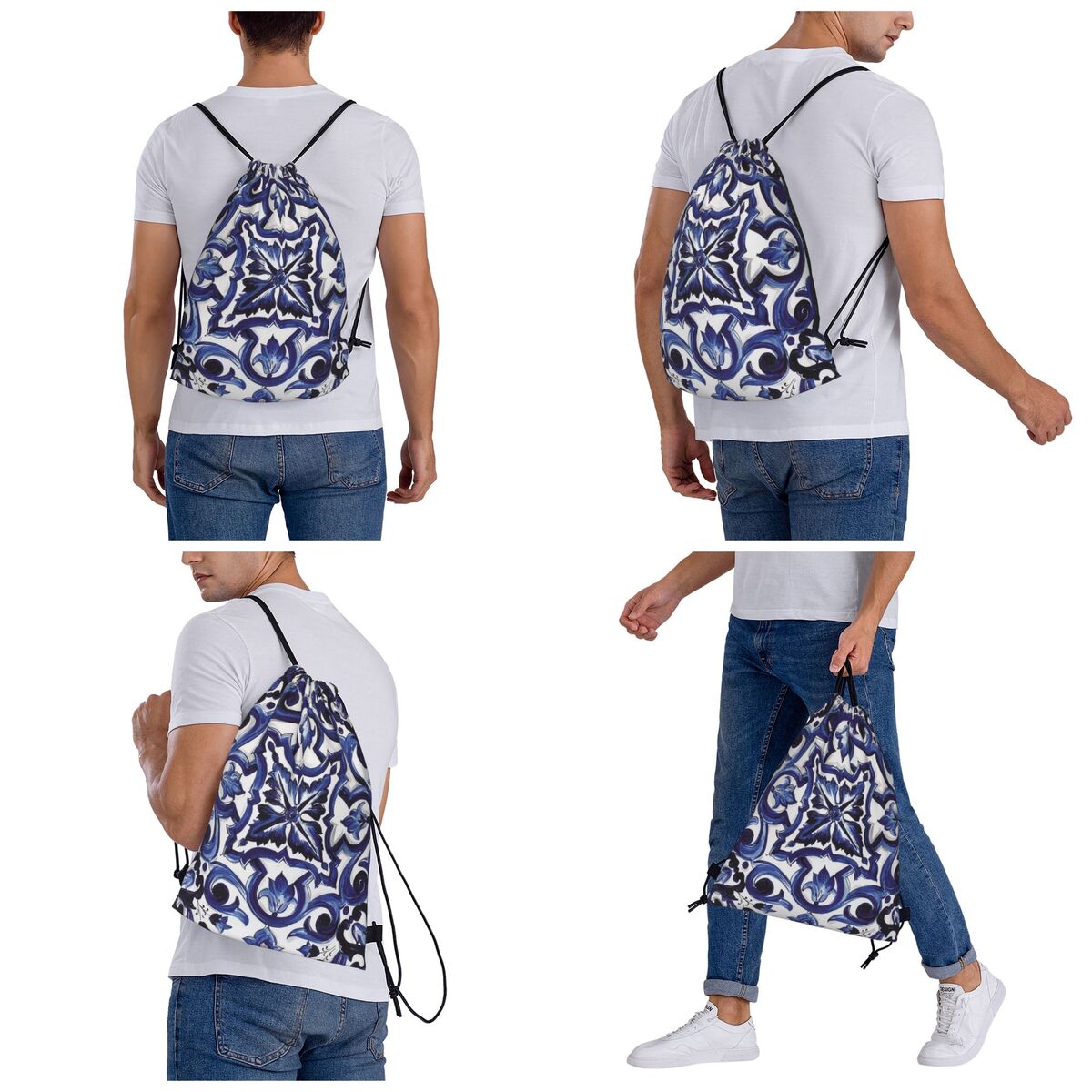 Zaini con motivo floreale orna - Tile Bag Drawstring recensione e prezzo