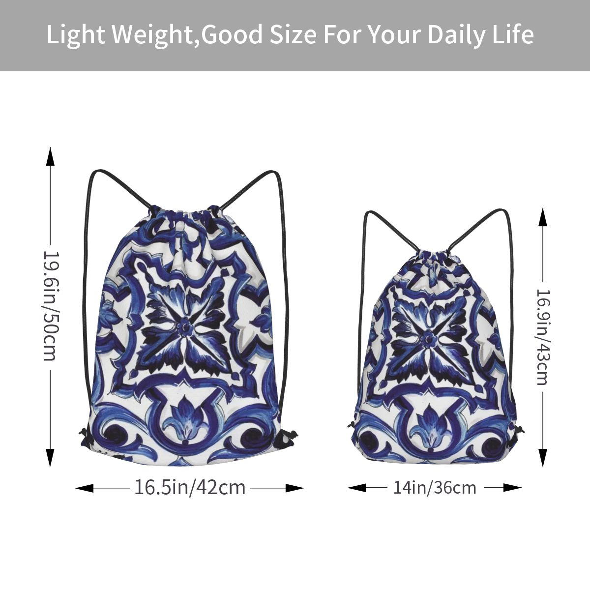 Zaini con motivo floreale orna - Tile Bag Drawstring recensione e prezzo