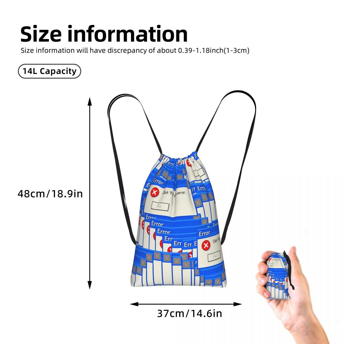 Zaino con Coulisse con Stampa  - Tile Bag Drawstring recensione e prezzo