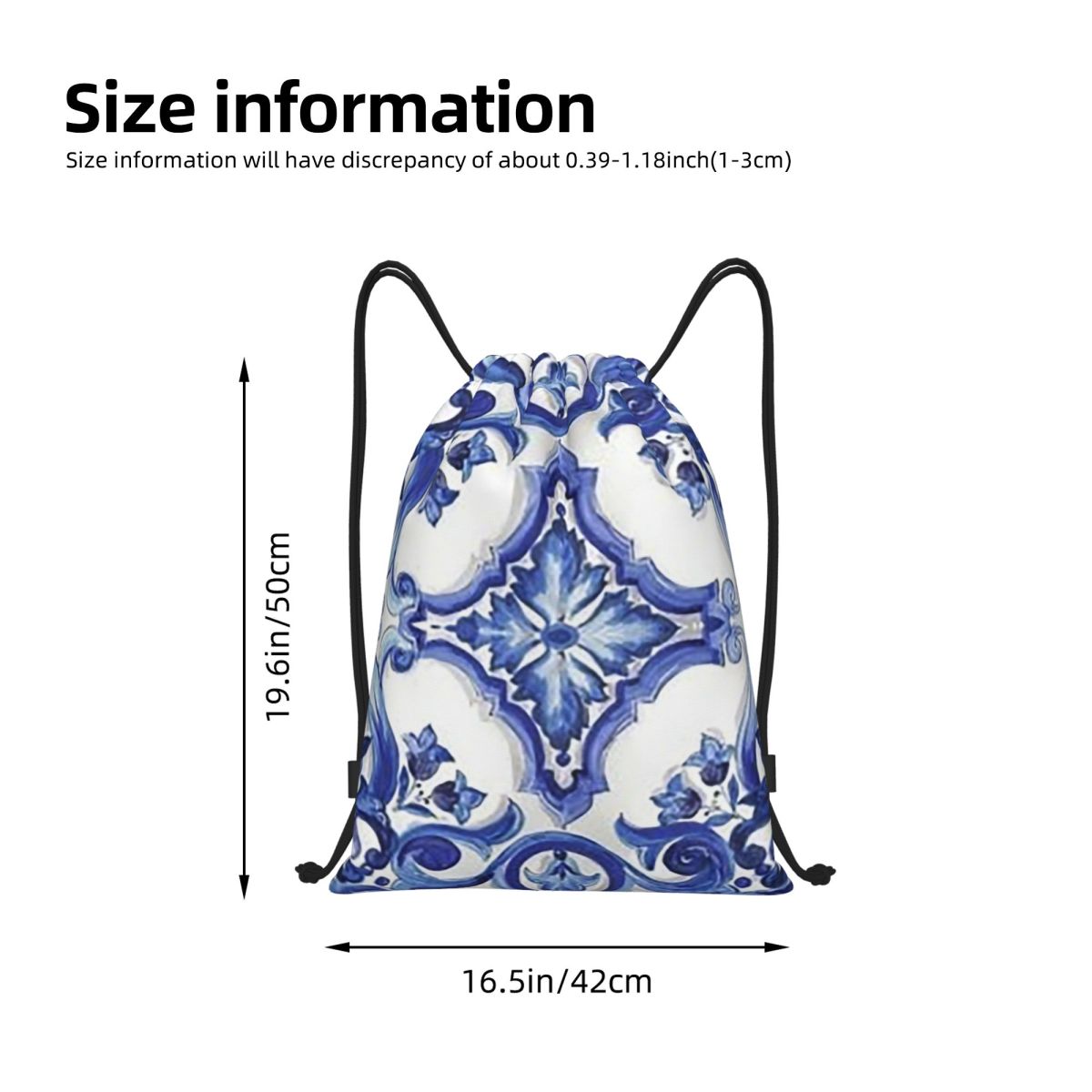 Zaini con motivo floreale orna - Tile Bag Drawstring recensione e prezzo