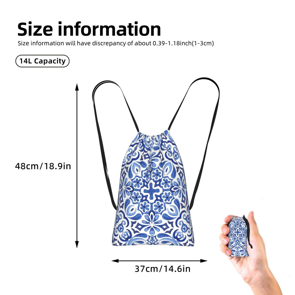 Zaino con coulisse in tessuto  - Tile Bag Drawstring recensione e prezzo