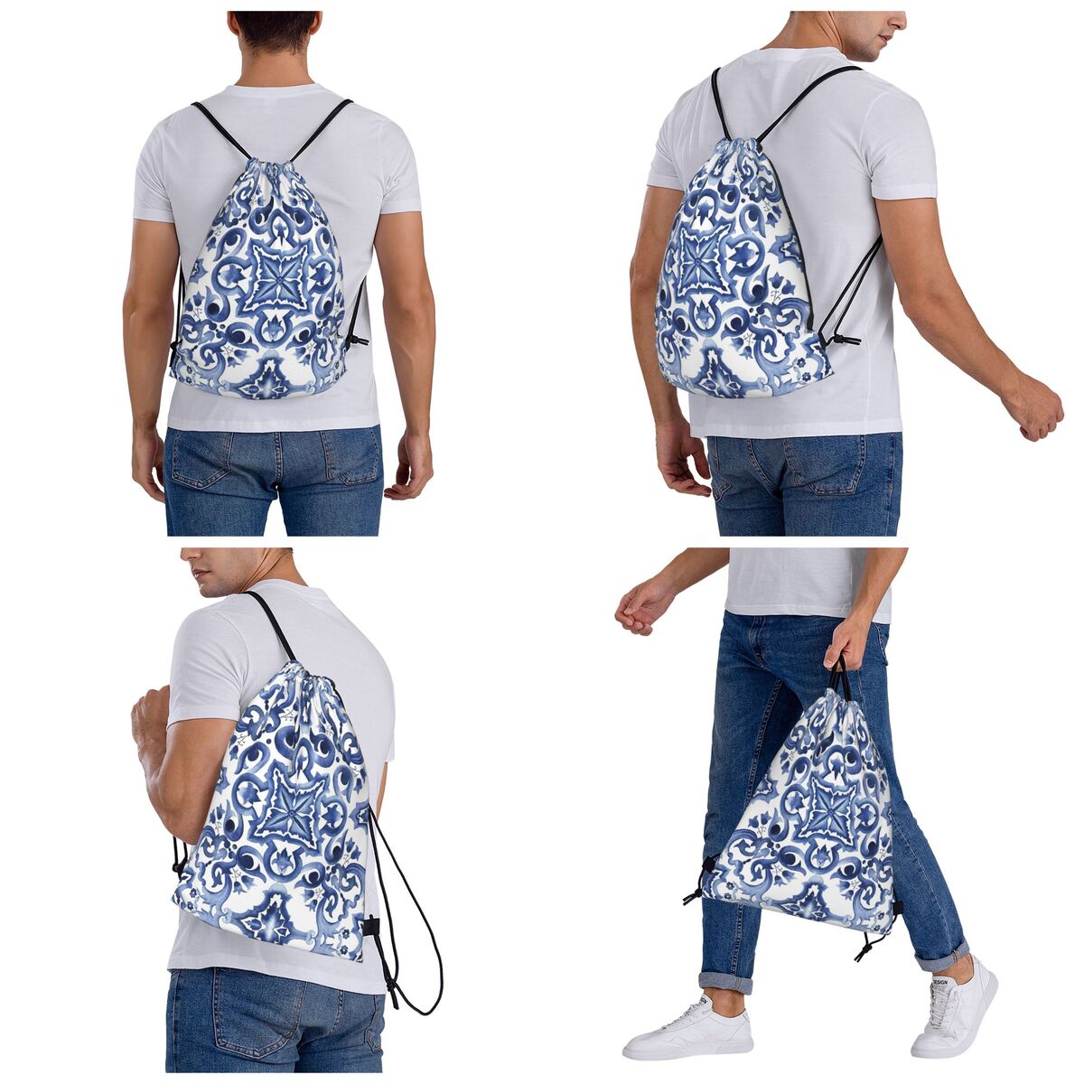 Zaini con motivo floreale orna - Tile Bag Drawstring recensione e prezzo