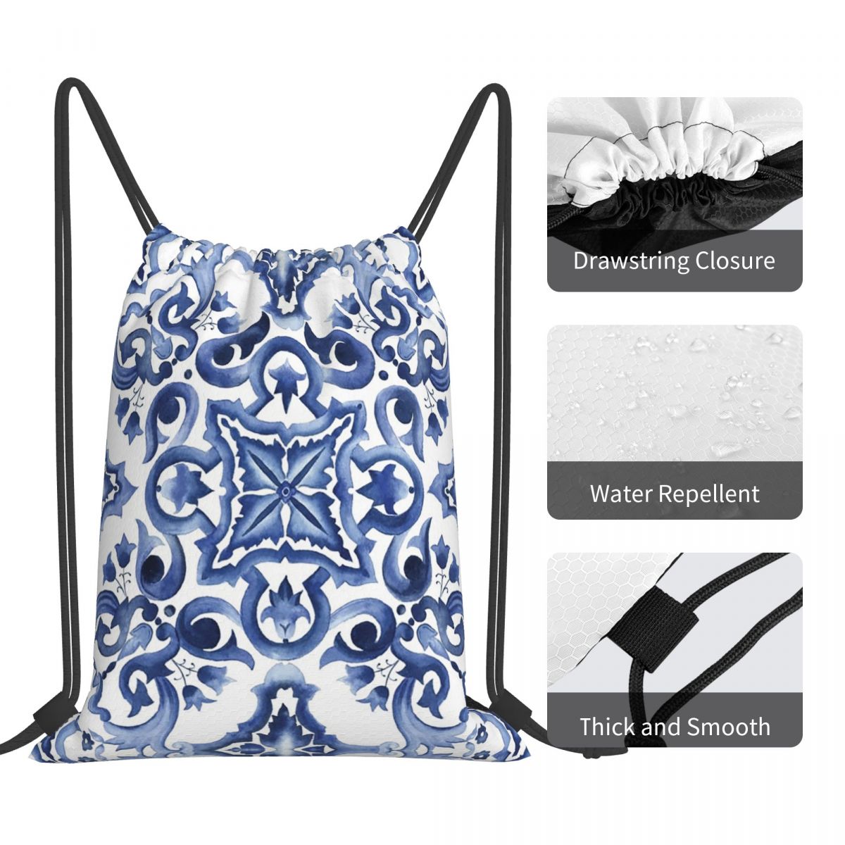 Zaini con motivo floreale orna - Tile Bag Drawstring recensione e prezzo