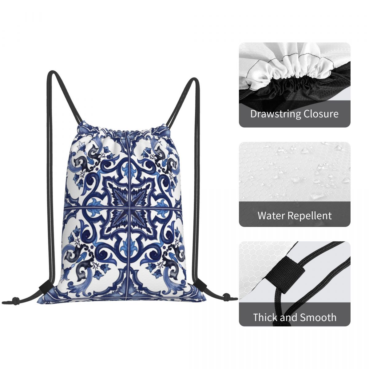 Zaini con motivo floreale orna - Tile Bag Drawstring recensione e prezzo