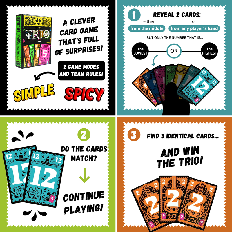 TRIO Strategic Card Board Game - Board Game Multiplayer recensione e prezzo