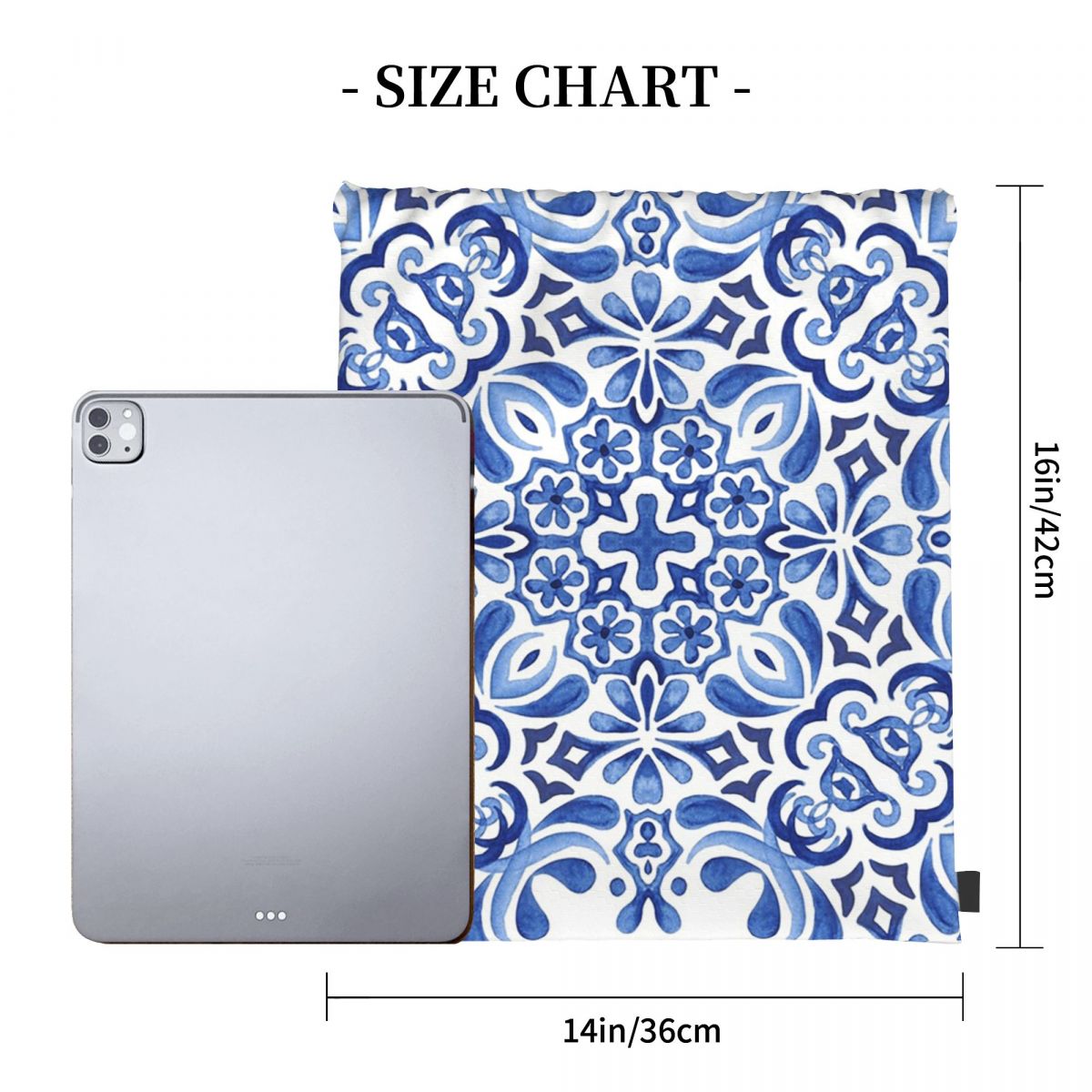 Zaini con motivo a mosaico med - Tile Bag Drawstring recensione e prezzo