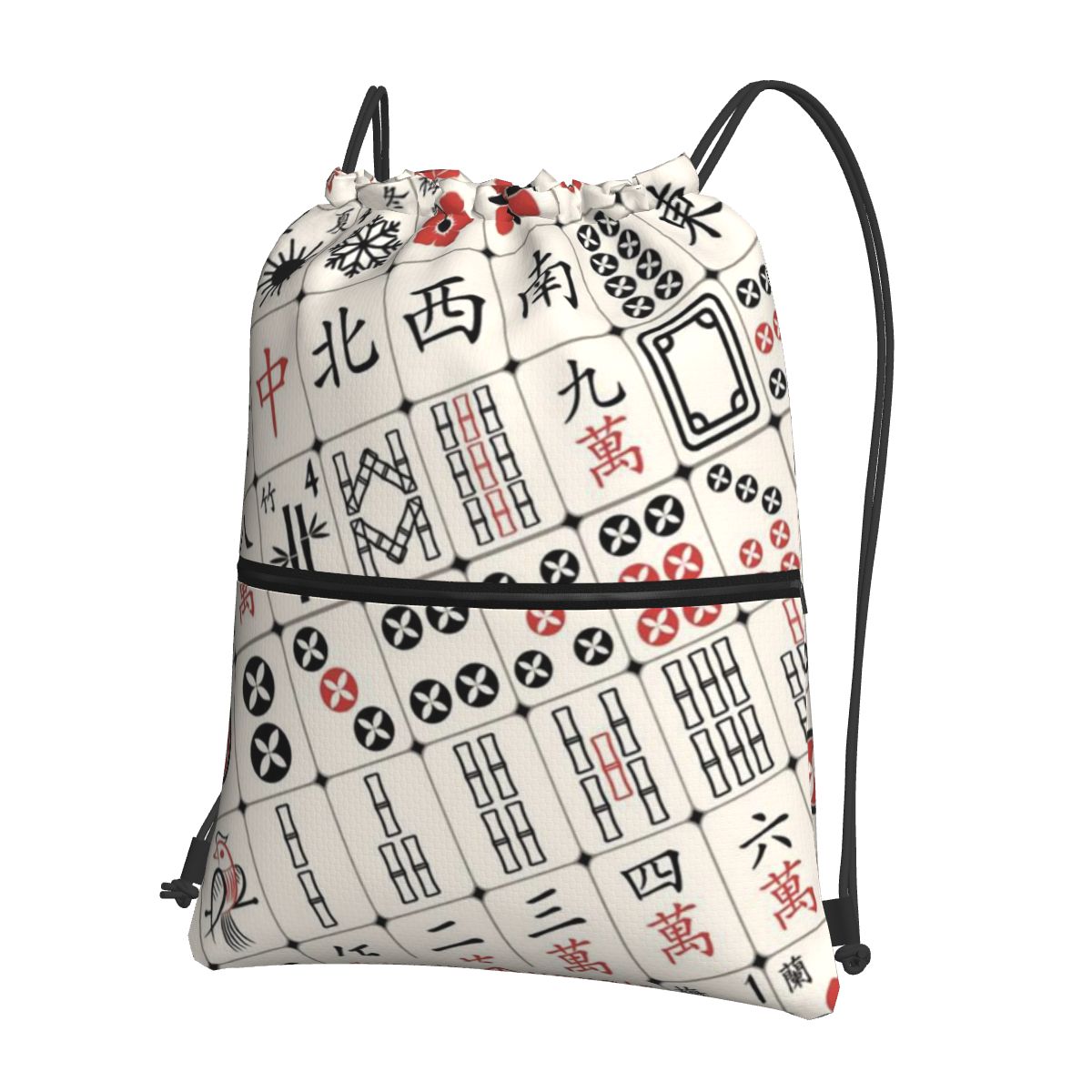 Zaini con motivo Mahjong, bors - Tile Bag Drawstring recensione e prezzo